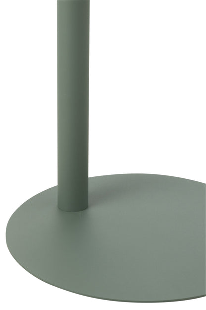 Tavolino rotondo in metallo verde