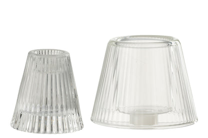 Candle Holder Hat Glass Transparent