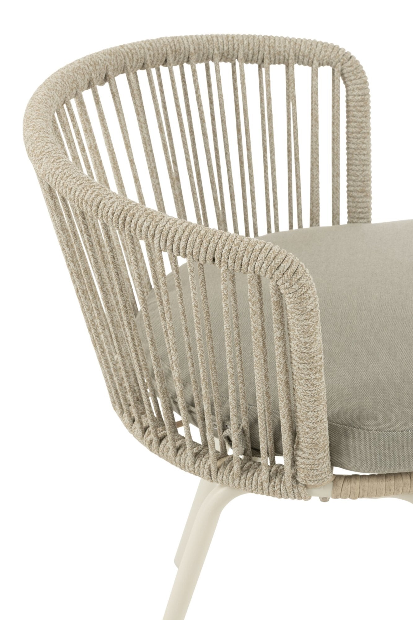 Toa stoel – staal/touw, grijs