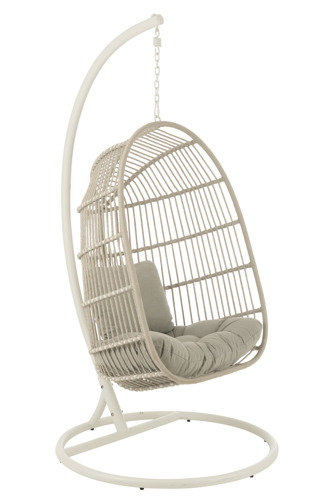 Hanging Chair Egga Steel/Rope Grey
