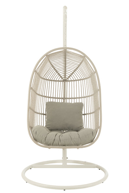 Hanging Chair Egga Steel/Rope Grey