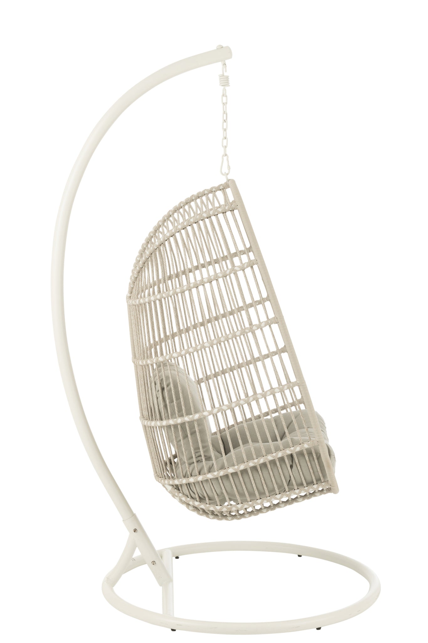 Hanging Chair Egga Steel/Rope Grey