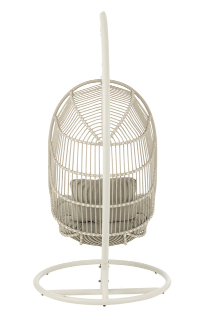 Hanging Chair Egga Steel/Rope Grey