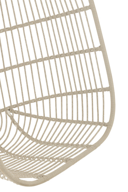 Hanging Chair Egga Steel/Rope Grey