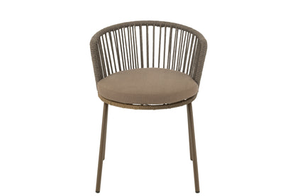 Stuhl Toa Stahl/Seil Braun