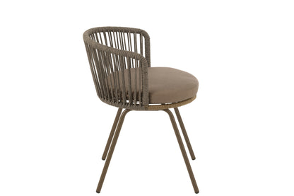 Stuhl Toa Stahl/Seil Braun