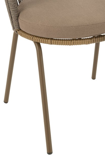 Stuhl Toa Stahl/Seil Braun