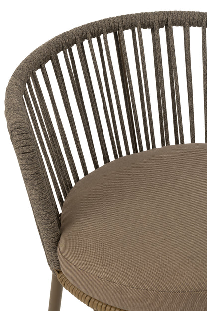 Stuhl Toa Stahl/Seil Braun