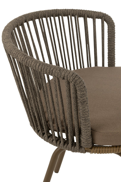 Stuhl Toa Stahl/Seil Braun