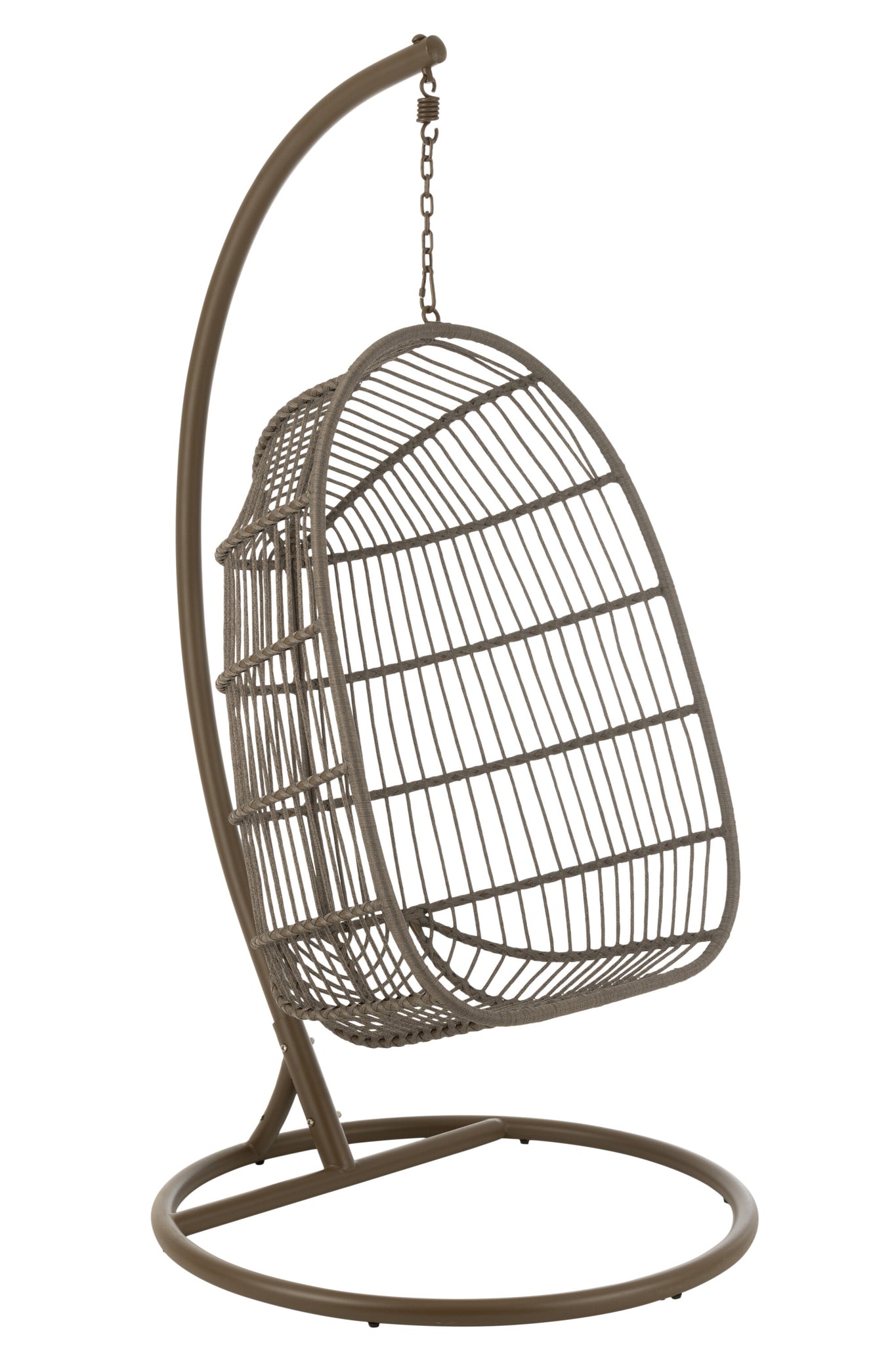 Hanging Chair Egga Steel/Rope Brown