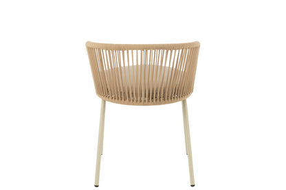 Stuhl Toa Stahl/Seil Beige