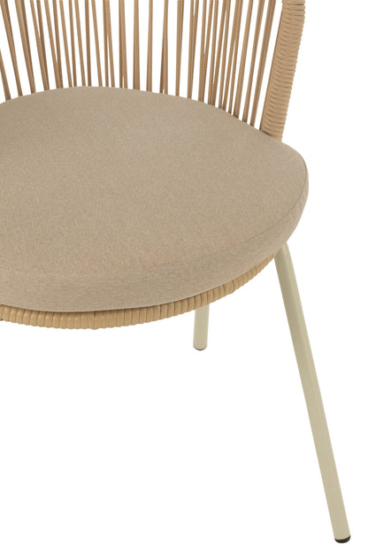 Stuhl Toa Stahl/Seil Beige