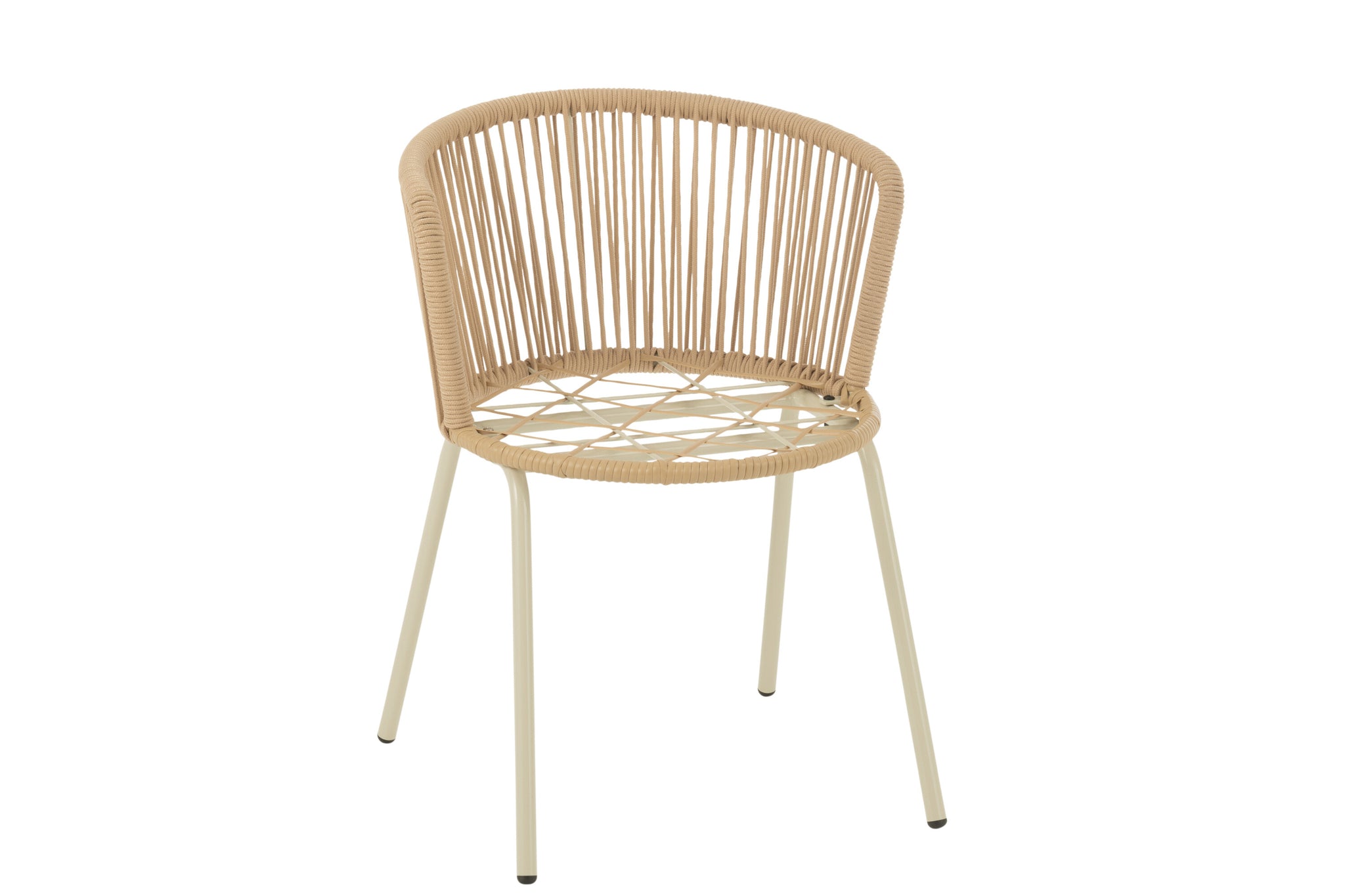 Stuhl Toa Stahl/Seil Beige