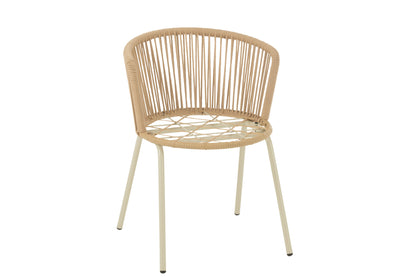 Stuhl Toa Stahl/Seil Beige