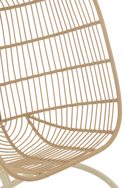 Hanging Chair Egga Steel/Rope Beige