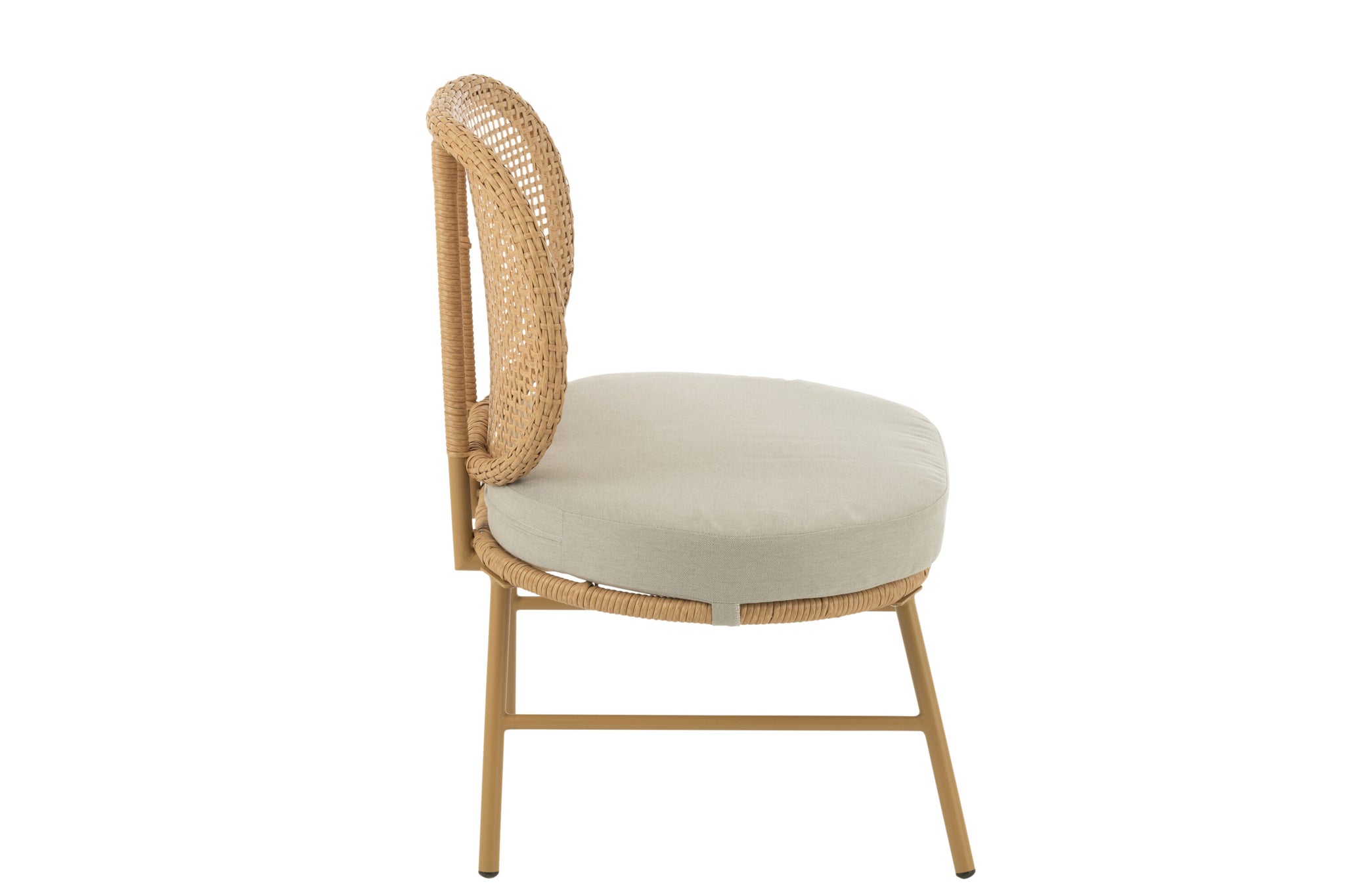 Chair Joa Steel/Rattan Natural