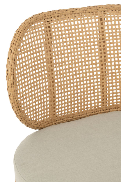 Chair Joa Steel/Rattan Natural