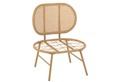 Chair Joa Steel/Rattan Natural