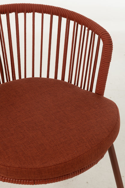 Stuhl Toa Stahl/Seil Rot