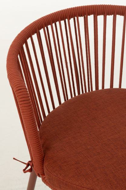 Stuhl Toa Stahl/Seil Rot