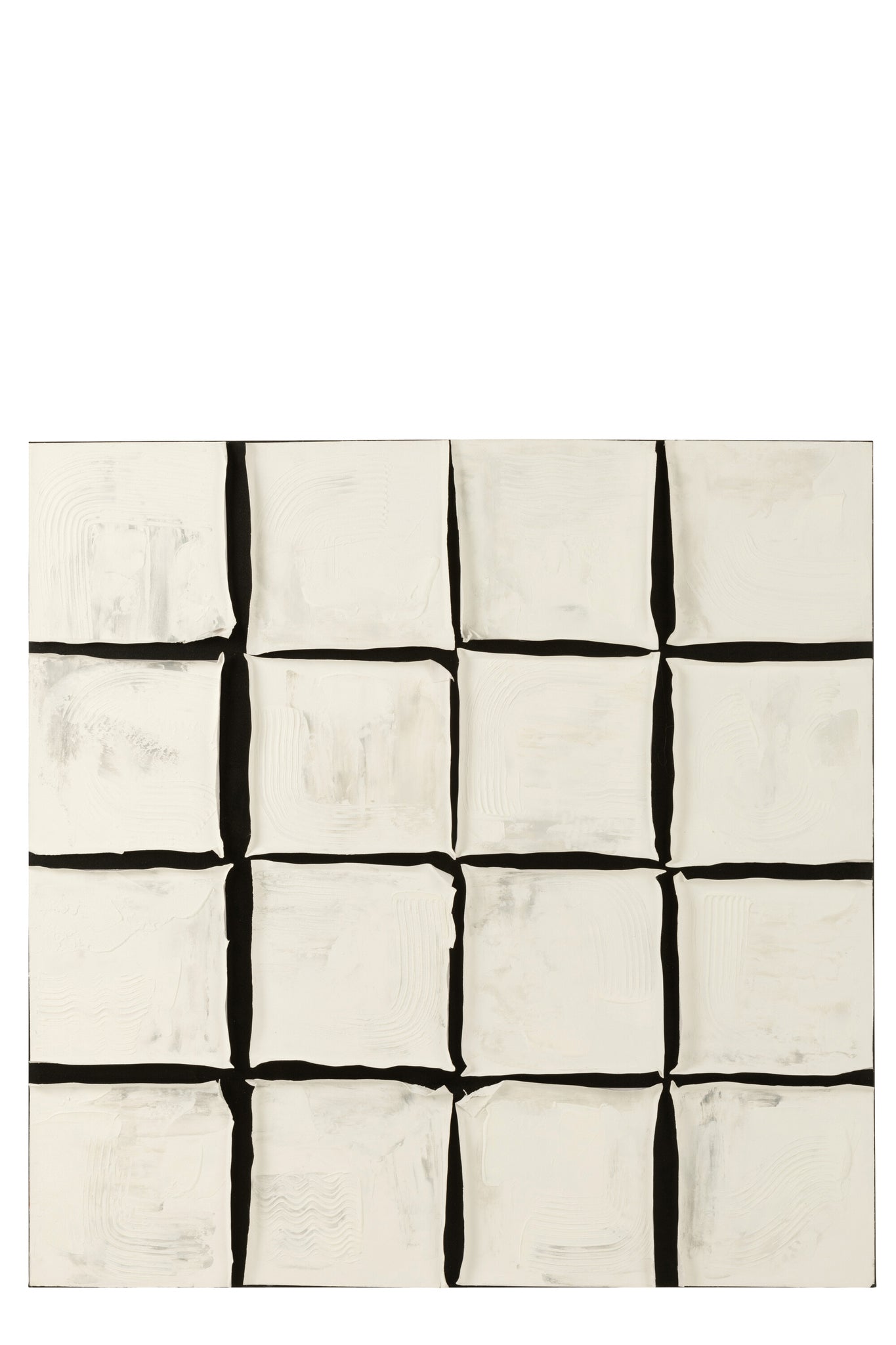 Painting Square Acrylic/Canvas White/Black