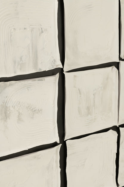 Painting Square Acrylic/Canvas White/Black