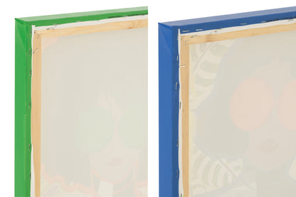 Wall Deco Women Popart Canvas Mix Small Assortment Of 2