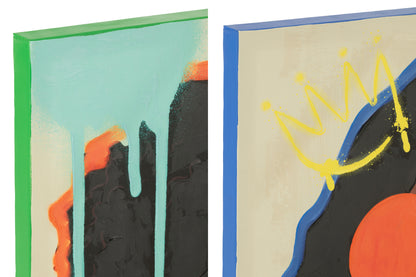 Wanddeko-Set „Pop Art“ für Frauen auf Leinwand, große Auswahl (2 Stück)