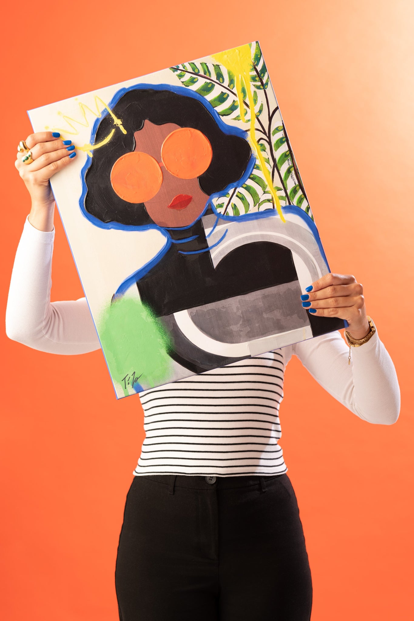 Wanddeko-Set „Pop Art“ für Frauen auf Leinwand, große Auswahl (2 Stück)