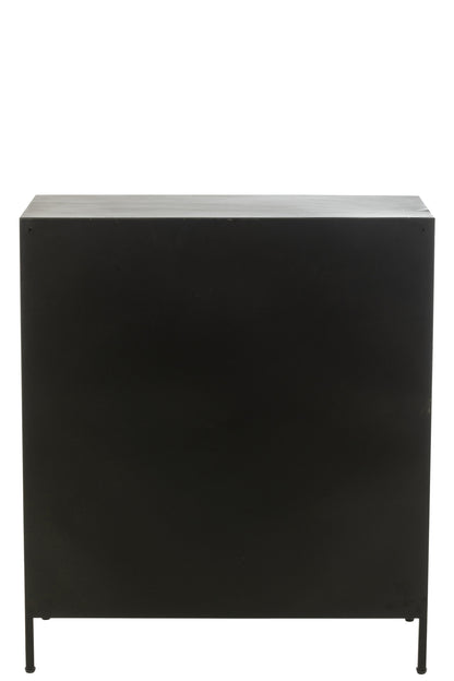 Cupboard 16 Drawers Wood/Metal Brown