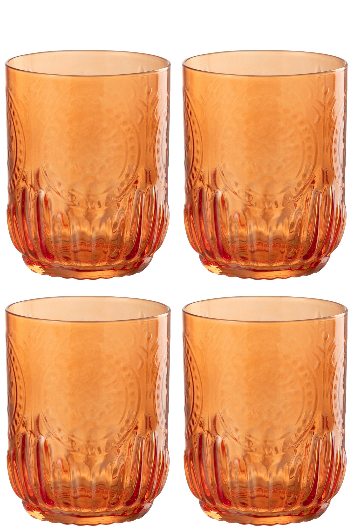 Giftbox 4 Drinking Glass Maya Glass Orange