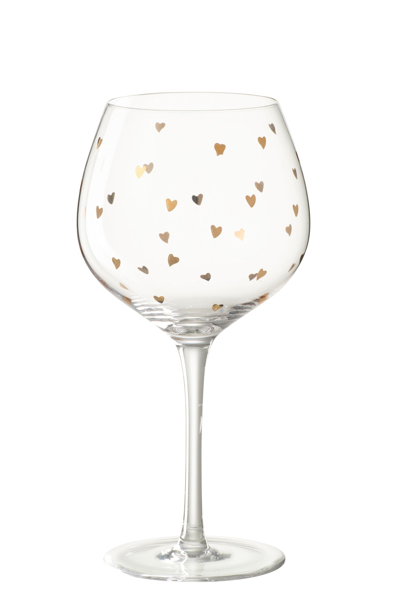 Wine Glass Heart Glass Transparent/Gold