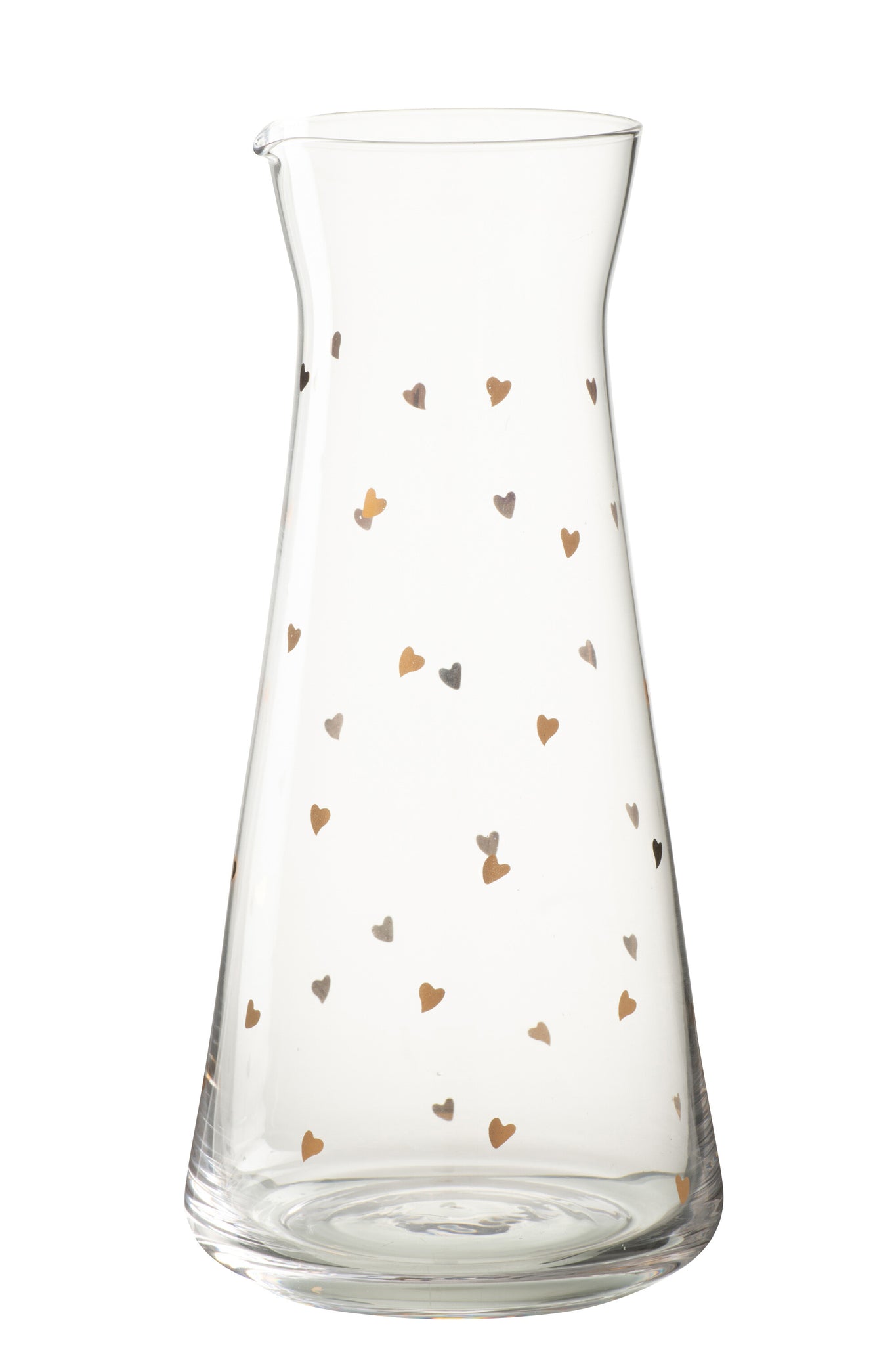 Carafe Heart Glass Transparent/Gold
