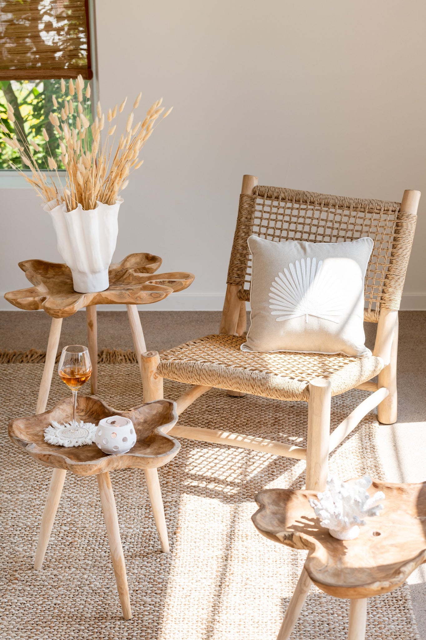 Sofa Vita Teak/Kunststoff Natur