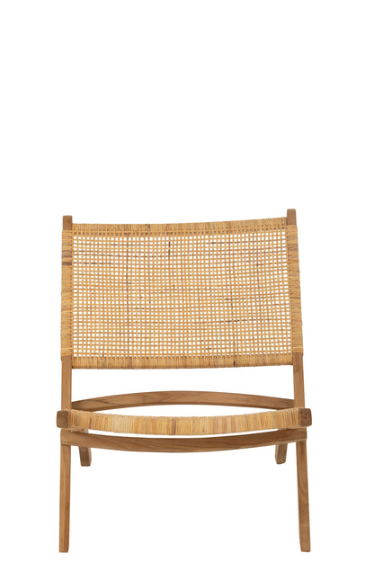 Klappstuhl Rattan/Teak Natur