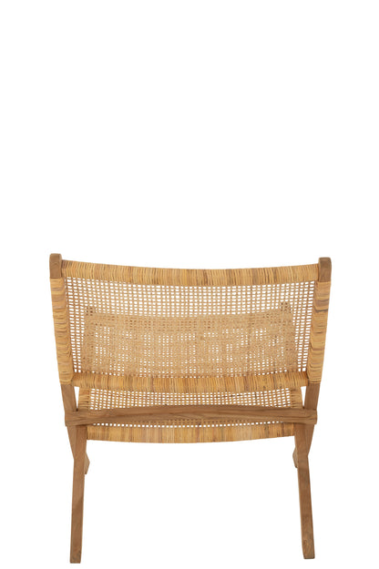 Folding Chair Rattan/Teak Natural