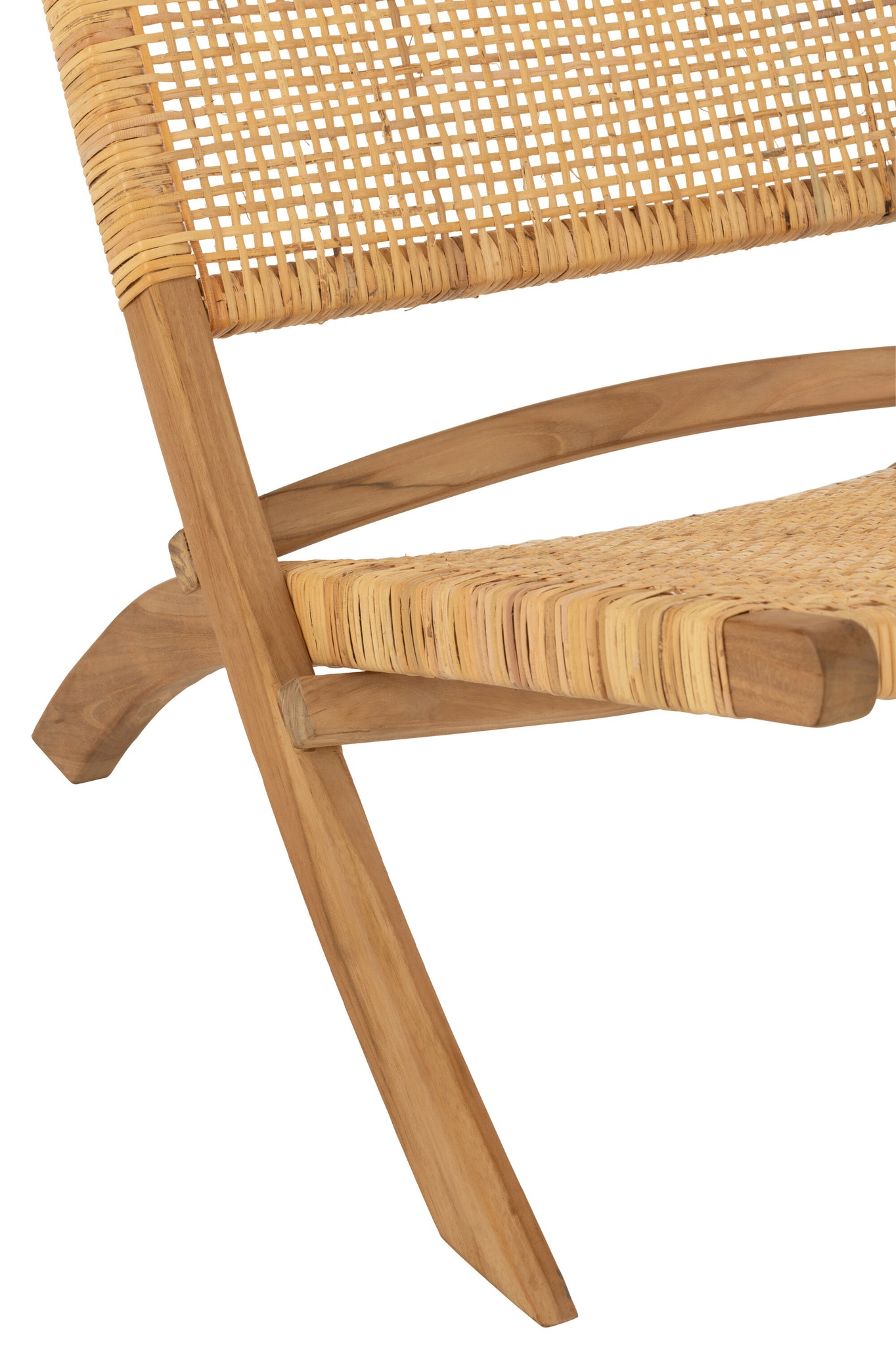 Folding Chair Rattan/Teak Natural