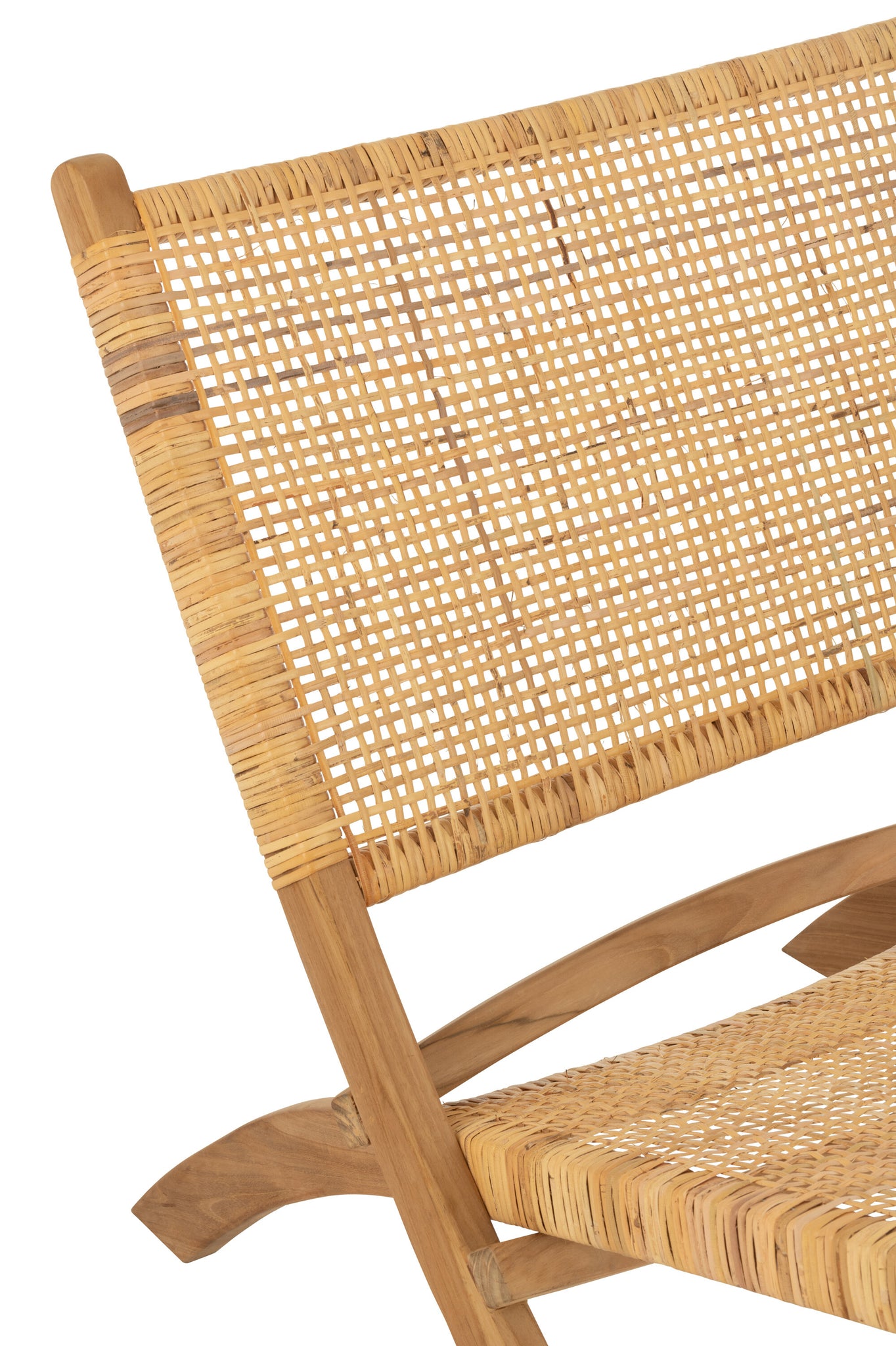 Folding Chair Rattan/Teak Natural
