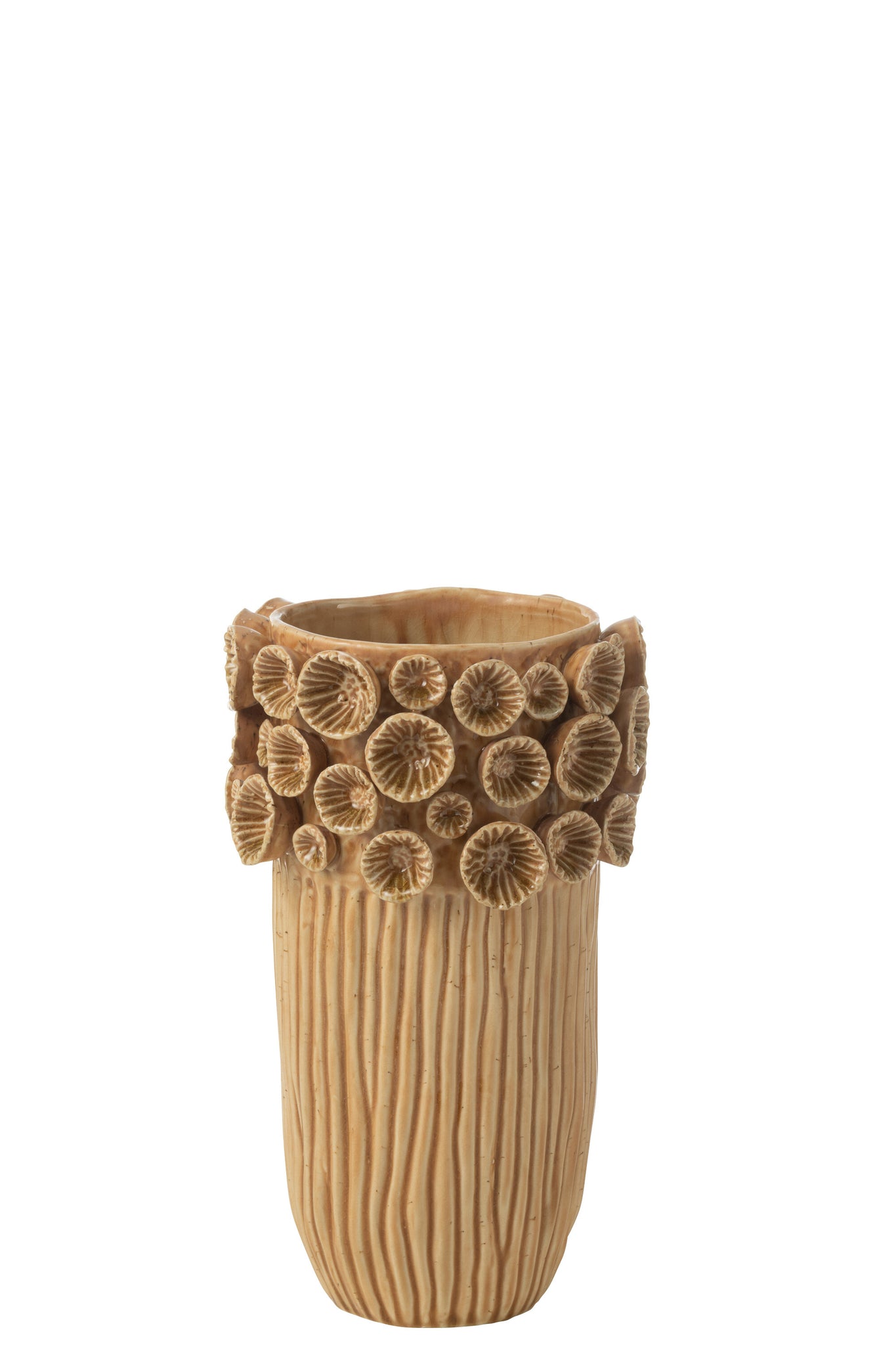 Vase Coral High Clay Ocher Small