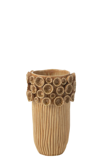 Vase Korallenfarben, Hoher Ton, Ocker, Klein