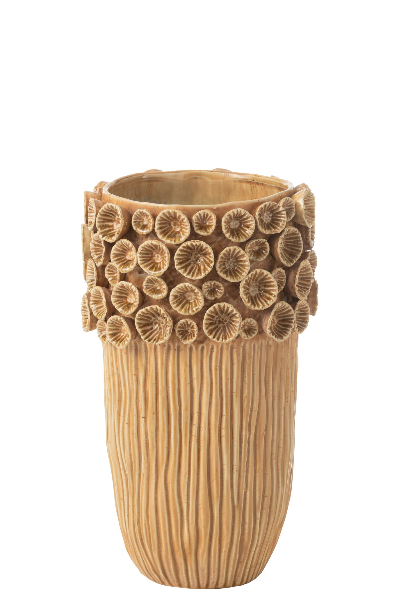 Vase Coral High Clay Ochre Medium
