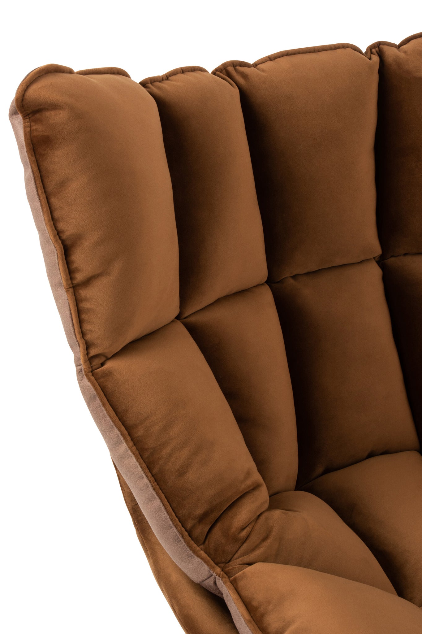 Chair Relax Cushion On Frame Textile/Metal Brown