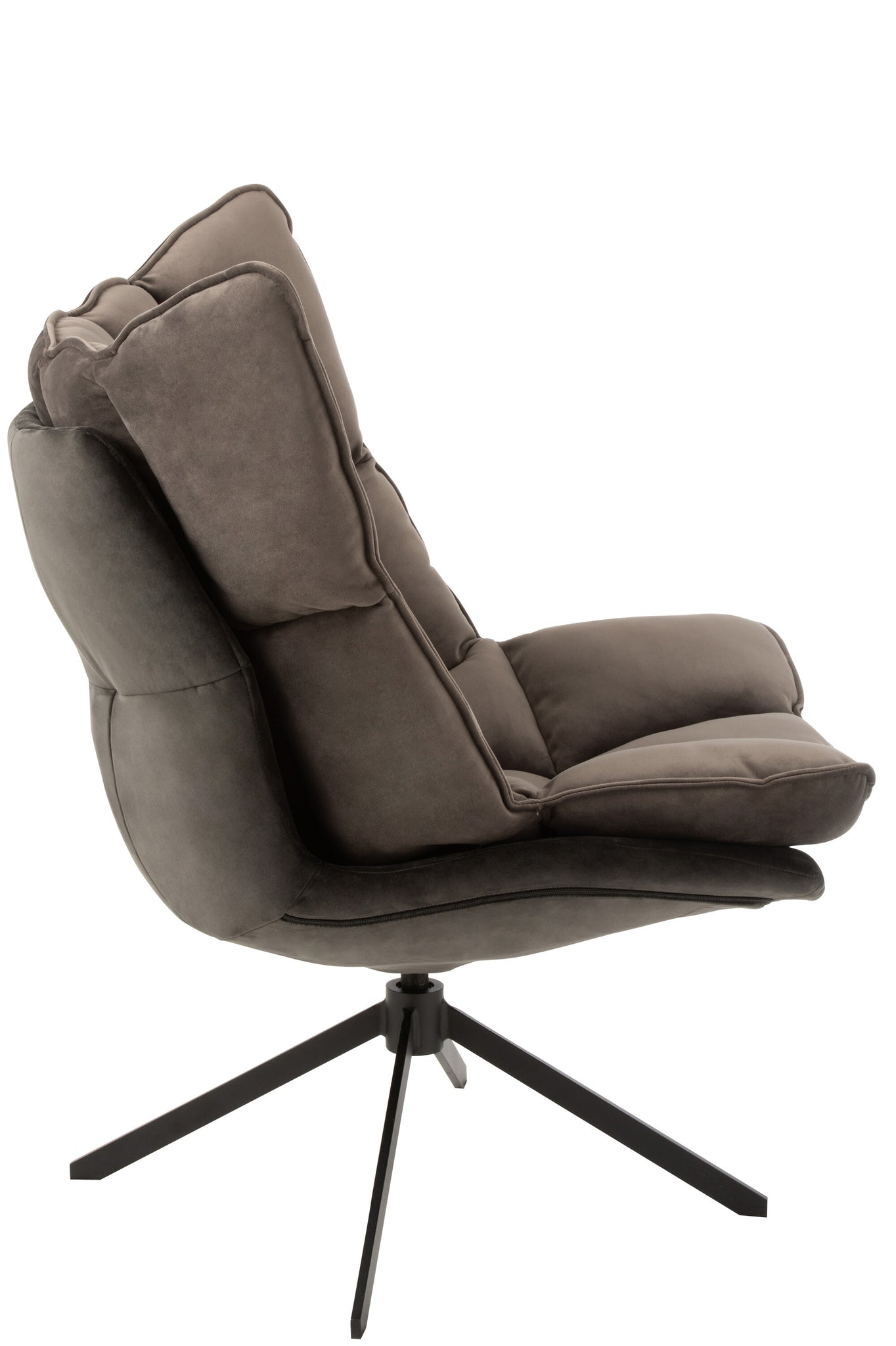 Chair Relax Cushion On Frame Textile/Metal Grey