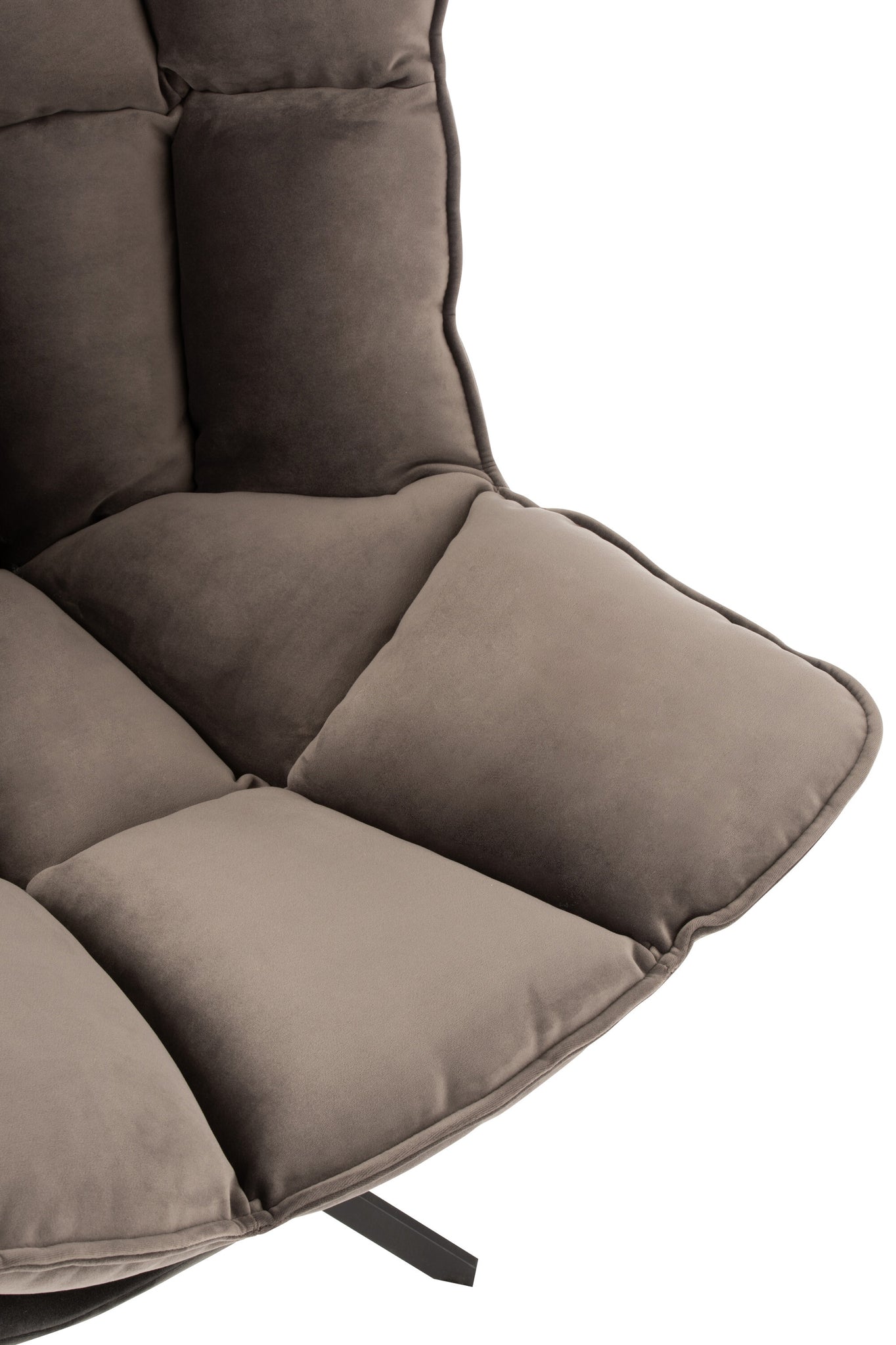 Chair Relax Cushion On Frame Textile/Metal Grey
