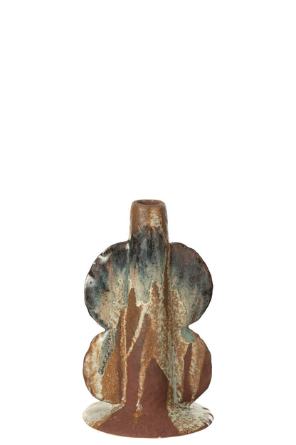 Vase/Candleholder Naga Ceramic  Rusty Brown