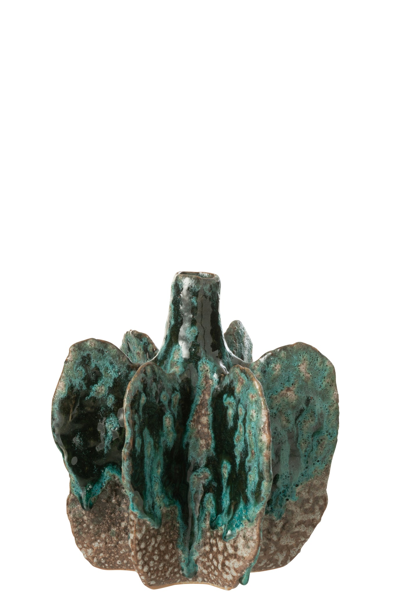 Vase Naga Ceramic Azur/Brown Medium