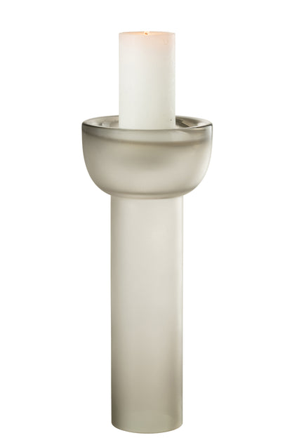 Vase/Candleholder Yara Glass Greige Large