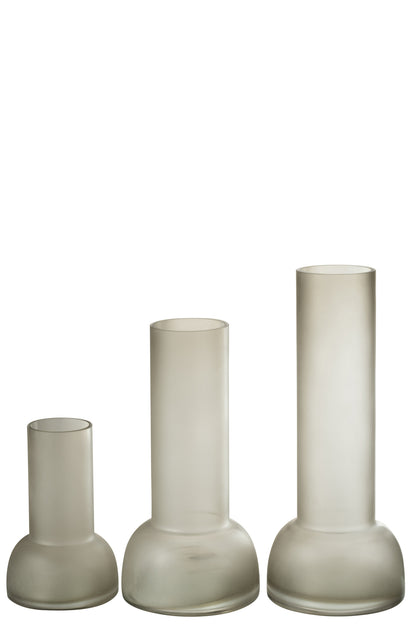 Vase/Candleholder Yara Glass Greige Large