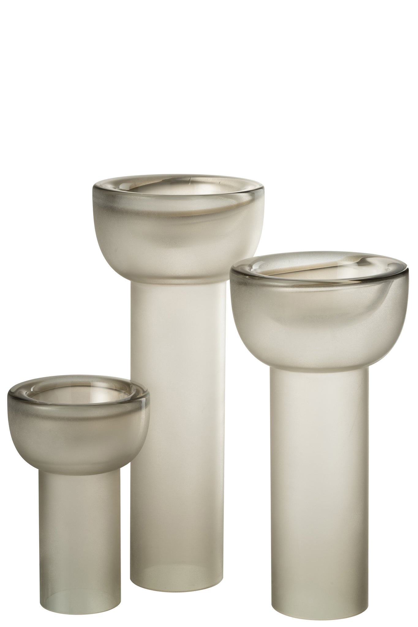 Vase/Candleholder Yara Glass Greige Large