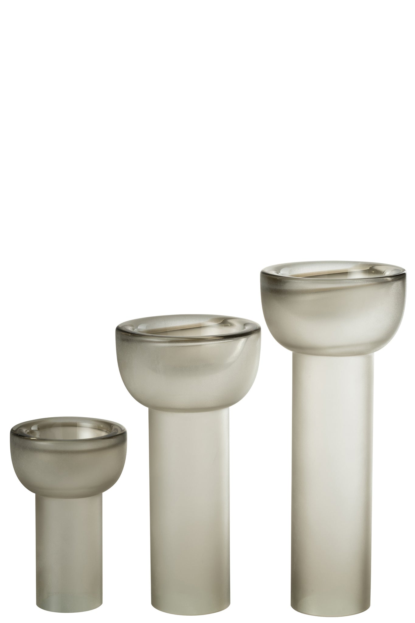 Vase/Candleholder Yara Glass Greige Large